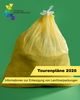 Tourenpläne 2026 © Landkreis Anhalt-Bitterfeld via Canva.com Ein gelber Müllsack vor grünem Hintergrund.