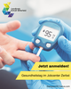 Gesundheitstag im Jobcenter Zerbst © Landkreis Anhalt-Bitterfeld via Canva.com Einer Person wird der Blutzucker gemessen.