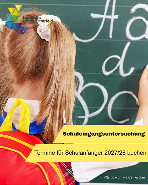 schuleingangsuntersuchung &copy; Landkreis Anhalt-Bitterfeld via Canva.com
