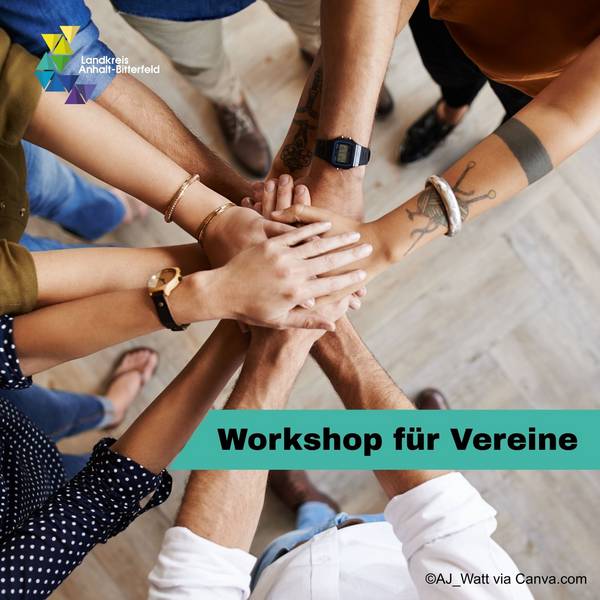 Viele Hände in einem Kreis auf einander gelegt. © Landkreis Anhalt-Bitterfeld via Canva.com