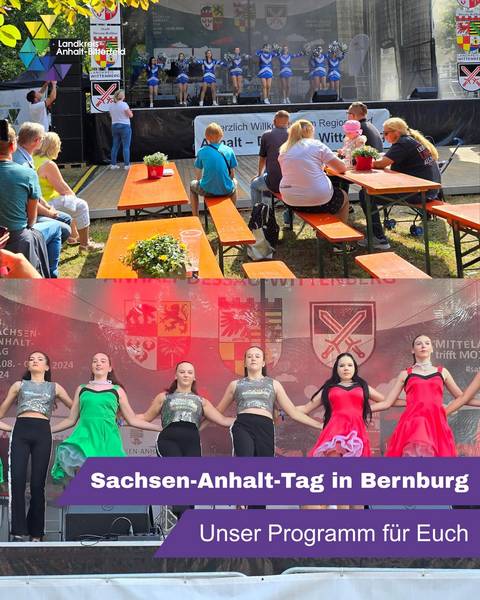 Bühne mit Tänzern &copy; Landkreis Anhalt-Bitterfeld