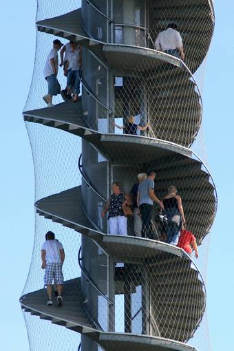 Besucher auf dem Pegelturm © Annett Freudenreich