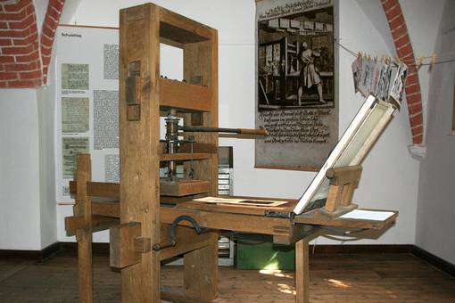 Blick auf die Gutenbergdruckerpresse © Annett Freudenreich